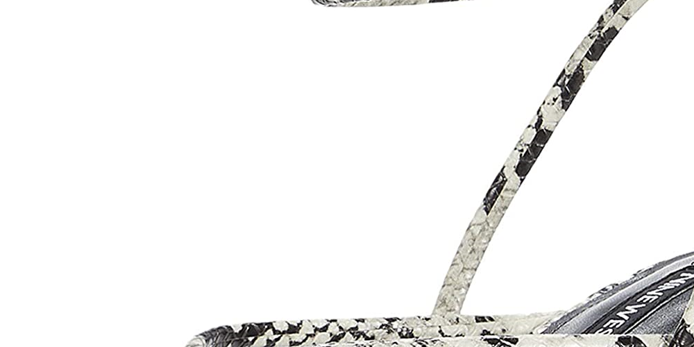Sandálias femininas Nine West Nolan Barely There com tiras, tamanho 5,5, pretas