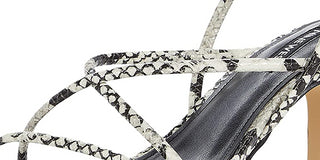 Sandálias femininas Nine West Nolan Barely There com tiras, tamanho 5,5, pretas