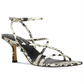 Sandálias femininas Nine West Nolan Barely There com tiras, tamanho 5,5, pretas