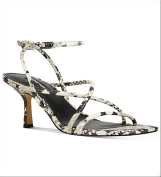 Sandálias femininas Nine West Nolan Barely There com tiras, tamanho 5,5, pretas