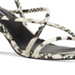 Sandálias femininas Nine West Nolan Barely There com tiras, tamanho 5,5, pretas