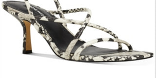 Sandálias femininas Nine West Nolan Barely There com tiras, tamanho 5,5, pretas