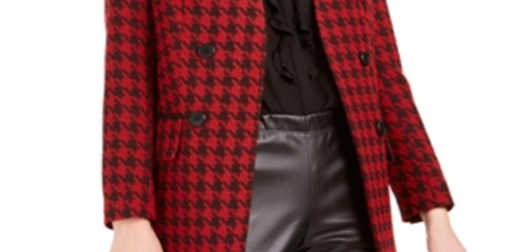 Bar III Terno Pied-de-poule Feminino Separado Trespassado Paletó Preto Tamanho 0