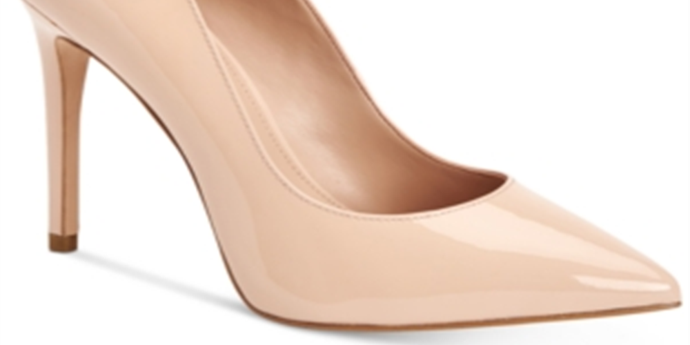 BCBGeneration Shell Heidi Smooth Couro Envernizado Feminino Bege Tamanho 9,5