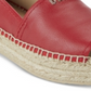 Sandálias femininas DKNY Mer Leather com bico aberto e alpargatas casuais, vermelhas, tamanho 8,5