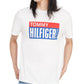 Camiseta Tommy Hilfiger Masculina com Logo e Gola Redonda Branca, Tamanho Médio