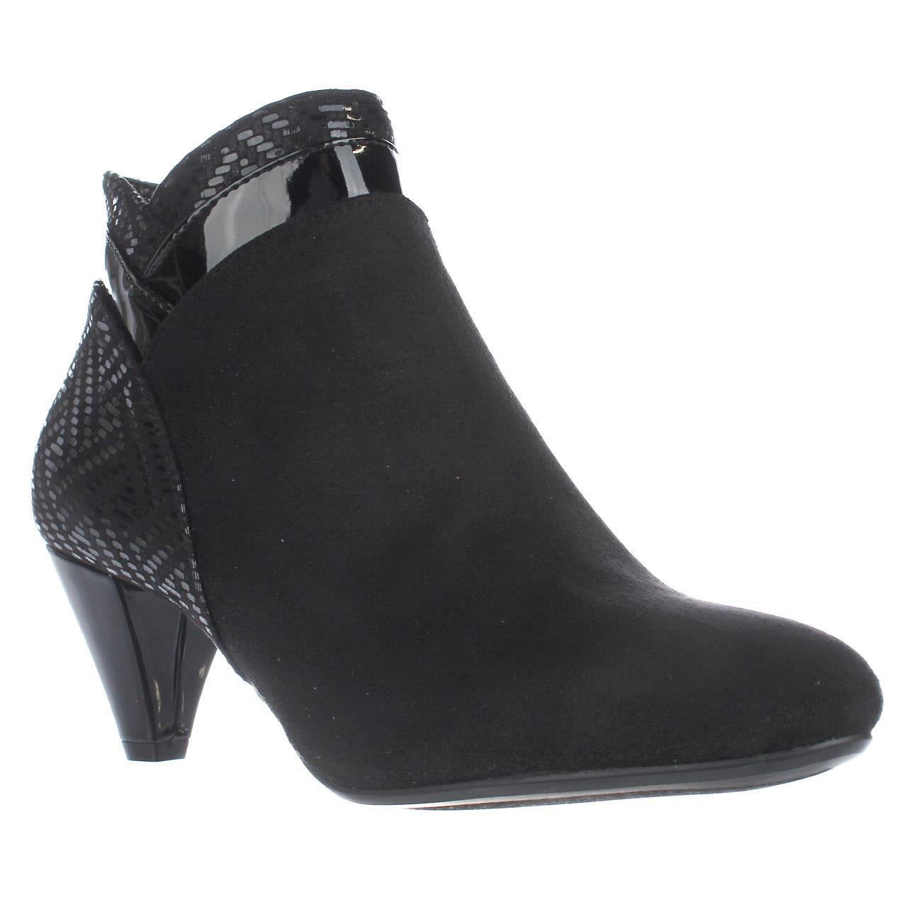 Karen Scott Cahleb Botas femininas bico redondo pretas tamanho 6,5 M