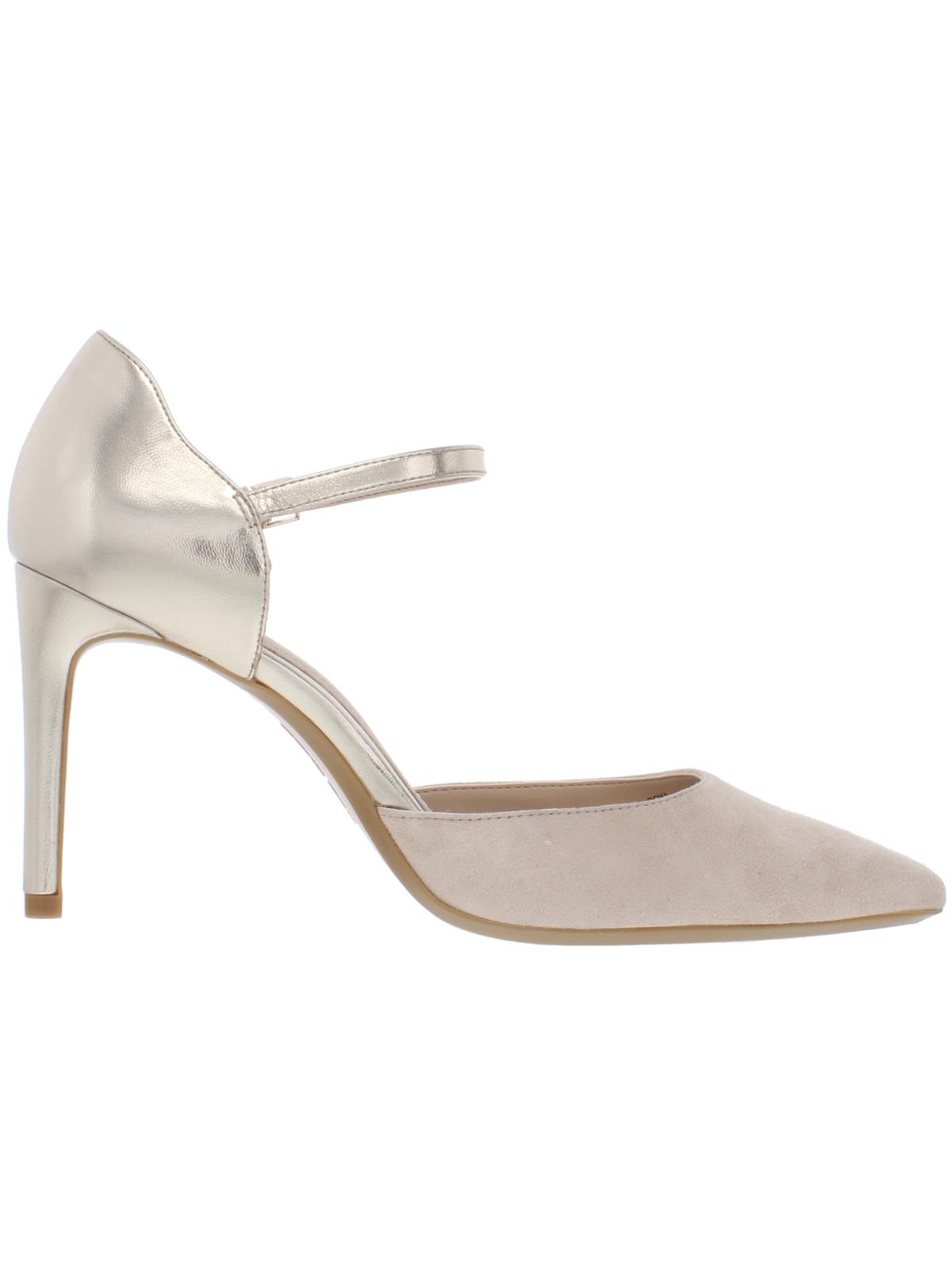 Calvin Klein Roya Couro Envernizado Feminino Salto Alto Dourado Tamanho 10 M