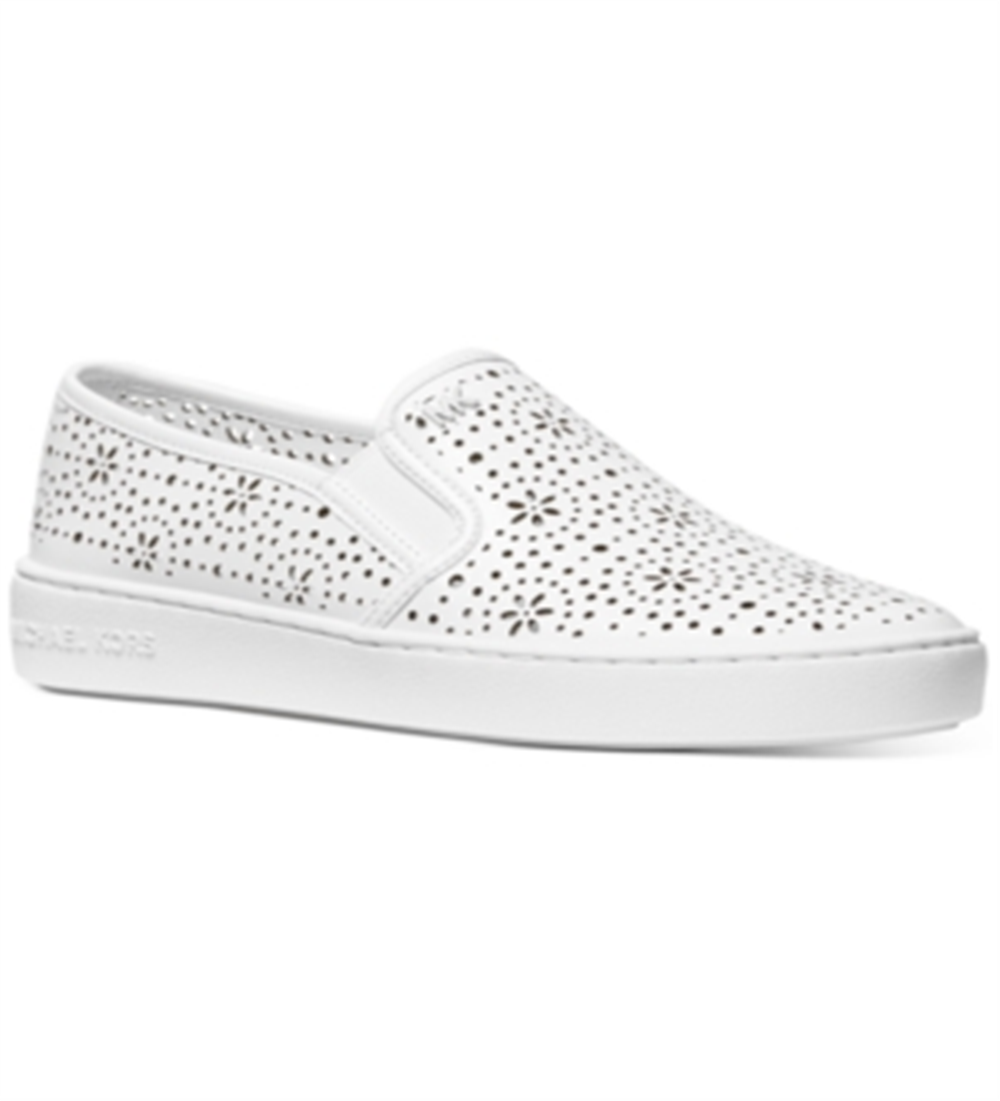 Michael Kors Kane Couro Perfurado Slip-on Feminino Branco Tamanho 6 M