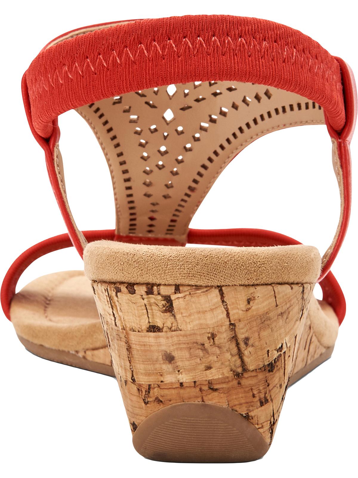 Sandálias femininas Alfani Vacanzaa 2 de couro sintético, vermelhas, tamanho 10,5 M