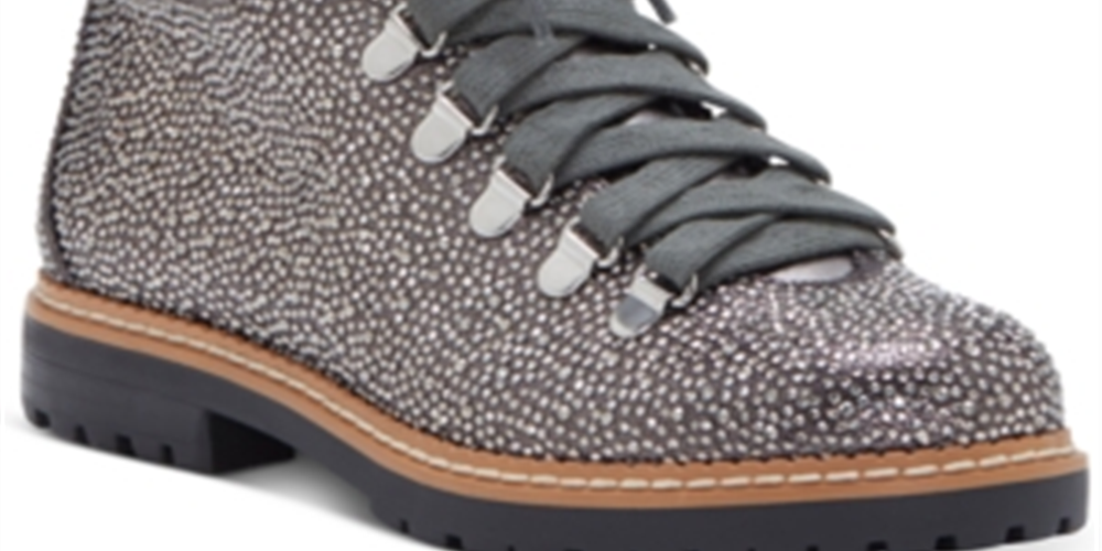 INC International Concepts Botas femininas Pravale com cadarço e sola de camurça, tamanho 5,5 M, cinza