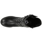Botas de combate femininas Fergalicious, pretas, tamanho 6