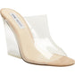 Sandálias femininas Steve Madden Evolve Open Toe Slide Wedge Marrom Tamanho 8,5 M