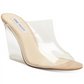 Sandálias femininas Steve Madden Evolve Open Toe Slide Wedge Marrom Tamanho 8,5 M