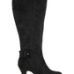 Botas sociais femininas Bella Vita Troy II Wide Calf Tall, pretas, tamanho 6 W