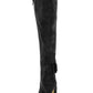 Botas sociais femininas Bella Vita Troy II Wide Calf Tall, pretas, tamanho 6 W