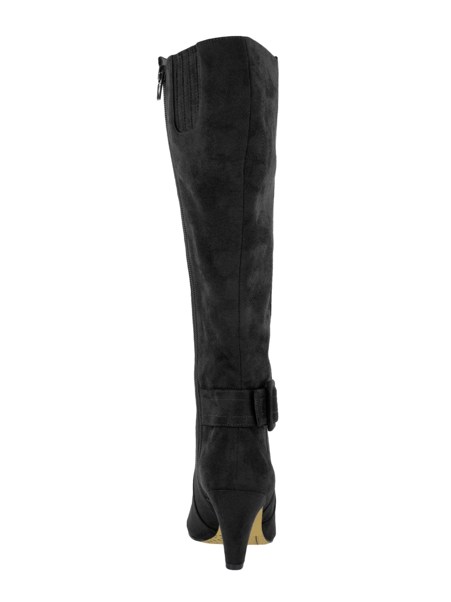 Botas sociais femininas Bella Vita Troy II Wide Calf Tall, pretas, tamanho 6 W