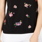 INC International Concepts Top Halter Feminino com Bainha Bolha Embelezada, Preto, Tamanho Pequeno G