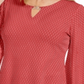Blusa feminina com manga flare e detalhes embelezados, tamanho P, da coleção JM
