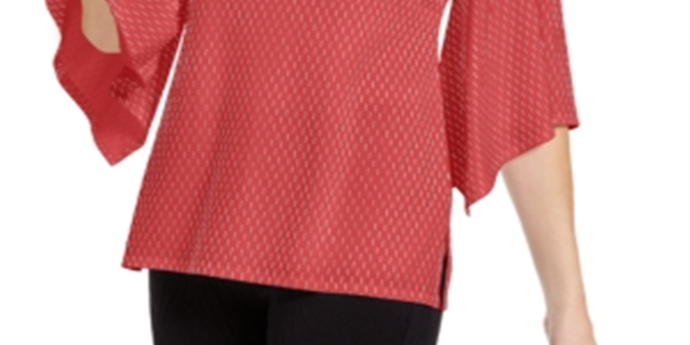 Blusa feminina com manga flare e detalhes embelezados, tamanho P, da coleção JM