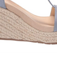 Kenneth Cole Reaction Feminino Card Solid T-Strap Espadrille Salto Alto Azul Tamanho 11 M