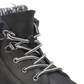 Suéter plataforma feminino White Mountain, gola de malha, punho felpudo, acolchoado, confortável, Sandro, bico redondo, salto bloco, botas de amarrar, cinza, tamanho 6,5 M