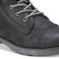 Suéter plataforma feminino White Mountain, gola de malha, punho felpudo, acolchoado, confortável, Sandro, bico redondo, salto bloco, botas de amarrar, cinza, tamanho 6,5 M