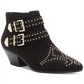 Botas femininas da INC International Concepts, bico redondo, tecido Iliana, pretas, tamanho 9,5