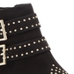 Botas femininas da INC International Concepts, bico redondo, tecido Iliana, pretas, tamanho 9,5