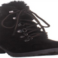 Botas femininas Rock &amp; Candy Saydie Fabric com bico fechado e cano curto, tamanho 8 M, pretas
