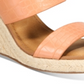 Dolce Vita Salto Anabela Crocodilo Lotty Feminino Coral Tamanho 9,5 M