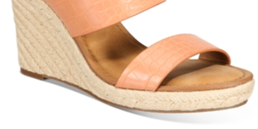 Dolce Vita Salto Anabela Crocodilo Lotty Feminino Coral Tamanho 9,5 M