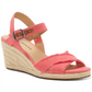 Lucky Brand Alpargatas femininas de lona Margaline Wedge Laranja Tamanho 10 M