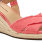 Lucky Brand Alpargatas femininas de lona Margaline Wedge Laranja Tamanho 10 M