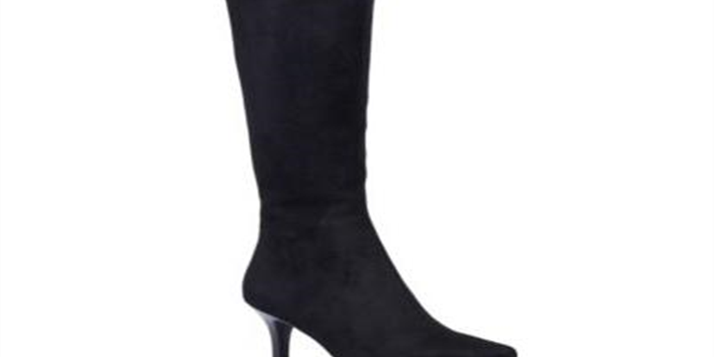 Botas femininas Impo Noland acolchoadas, bico fino, salto gatinho, zíper, pretas, tamanho 8 M