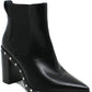 Botas femininas Charles By Charles David Dodger com tachas e bico fino, pretas, tamanho 9,5