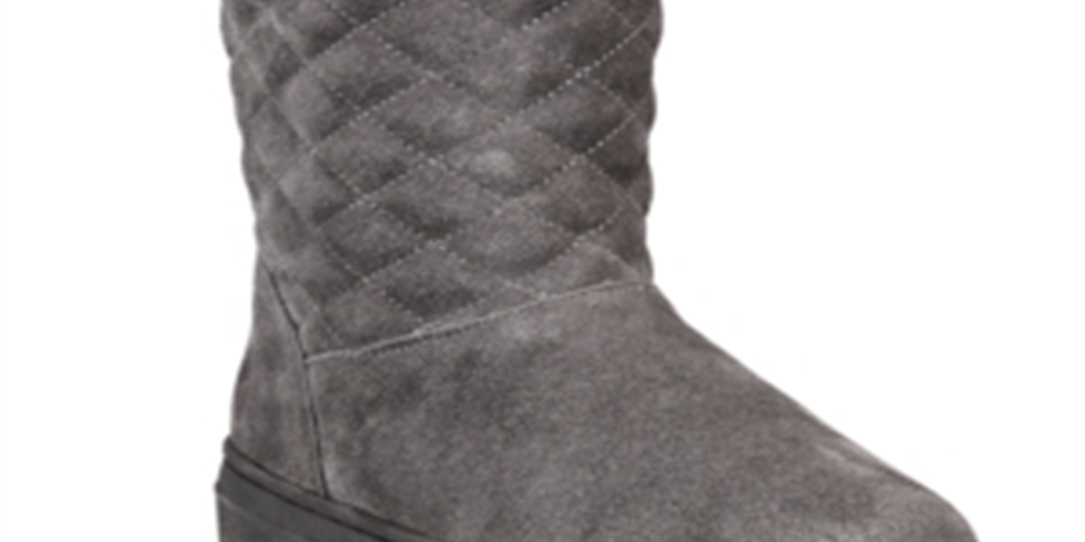 Botas de inverno femininas Nickyy Quilted Suede, estilo &amp; Co, cinza, tamanho 5 M