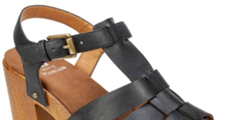 Sandália Aldridge Feminina White Mountain Preta Tamanho 9,5