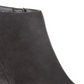 Botas femininas Aqua College estilo ocidental com zíper acolchoado e salto bloco, bico amendoado, pretas, tamanho 9,5 M