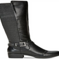 Botas femininas estilo &amp; co Luciaa com bico amendoado e cano alto, pretas, tamanho 5,5 M