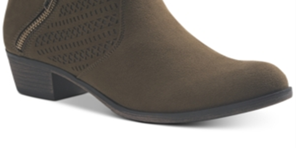 Botas femininas American Rag Abby de camurça sintética, verde, tamanho 5,5 M