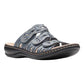 Sandálias femininas Clarks Leisa Faye Slide, cinza, tamanho 9 M