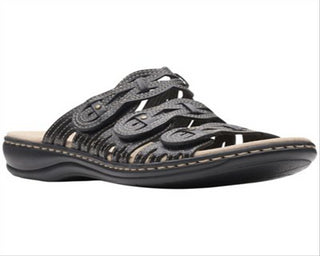 Clarks Womens Leisa Faye Slide Sandals Gray Size 9 M