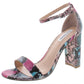 Sandálias sociais femininas Steve Madden Carrson rosa multicoloridas tamanho 9,5