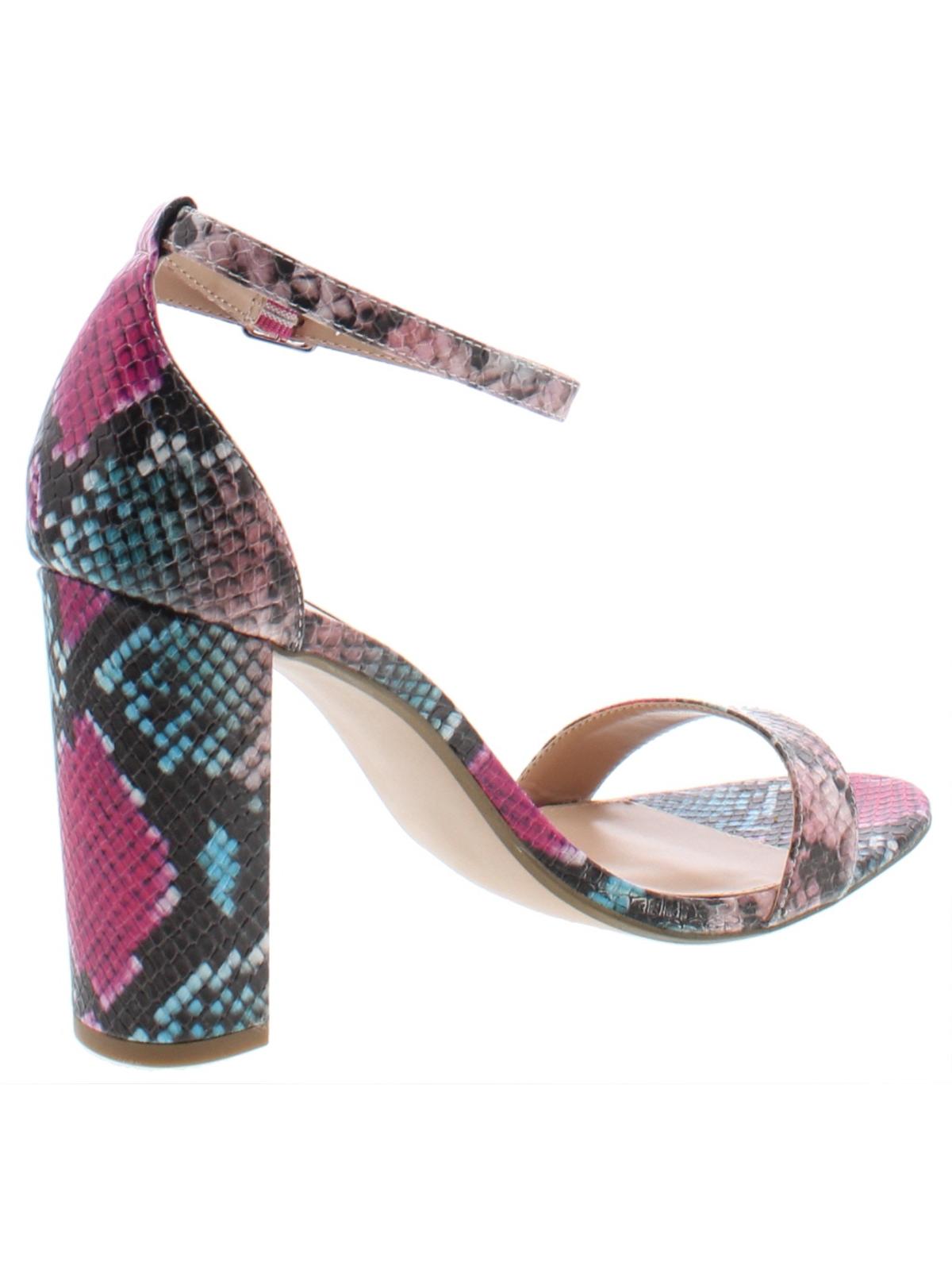 Sandálias sociais femininas Steve Madden Carrson rosa multicoloridas tamanho 9,5