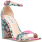 Sandálias sociais femininas Steve Madden Carrson rosa multicoloridas tamanho 9,5