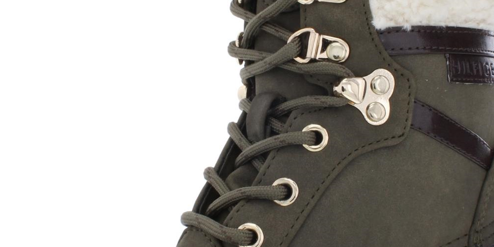 Tommy Hilfiger Rian Botas de Chuva Femininas de Couro Sintético até o Cano Alto Verde Escuro Tamanho 7 M