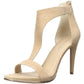 Kenneth Cole New York Brooke T Strap Camurça Peep Toe Feminino Casual Marrom Tamanho 9,5M