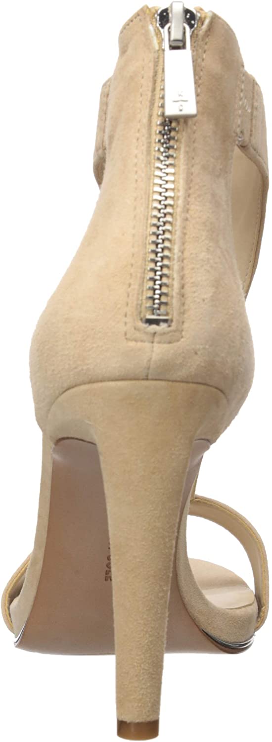 Kenneth Cole New York Brooke T Strap Camurça Peep Toe Feminino Casual Marrom Tamanho 9,5M