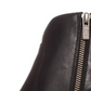 Botas femininas de couro Frye com bico fino e cano curto, tamanho 7,5, pretas